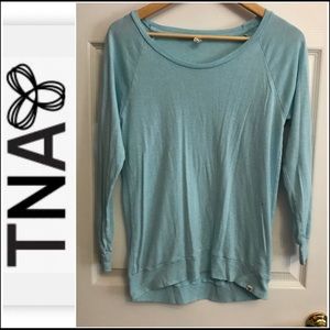 Aritzia TNA Long Sleeve Top - baby blue